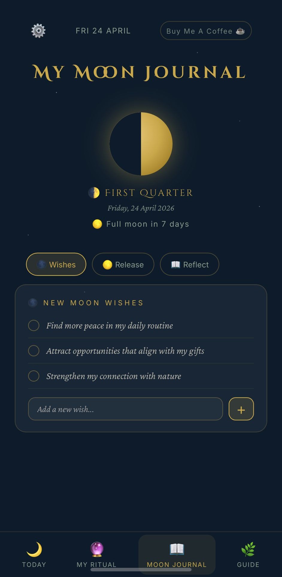 Luna moon journal