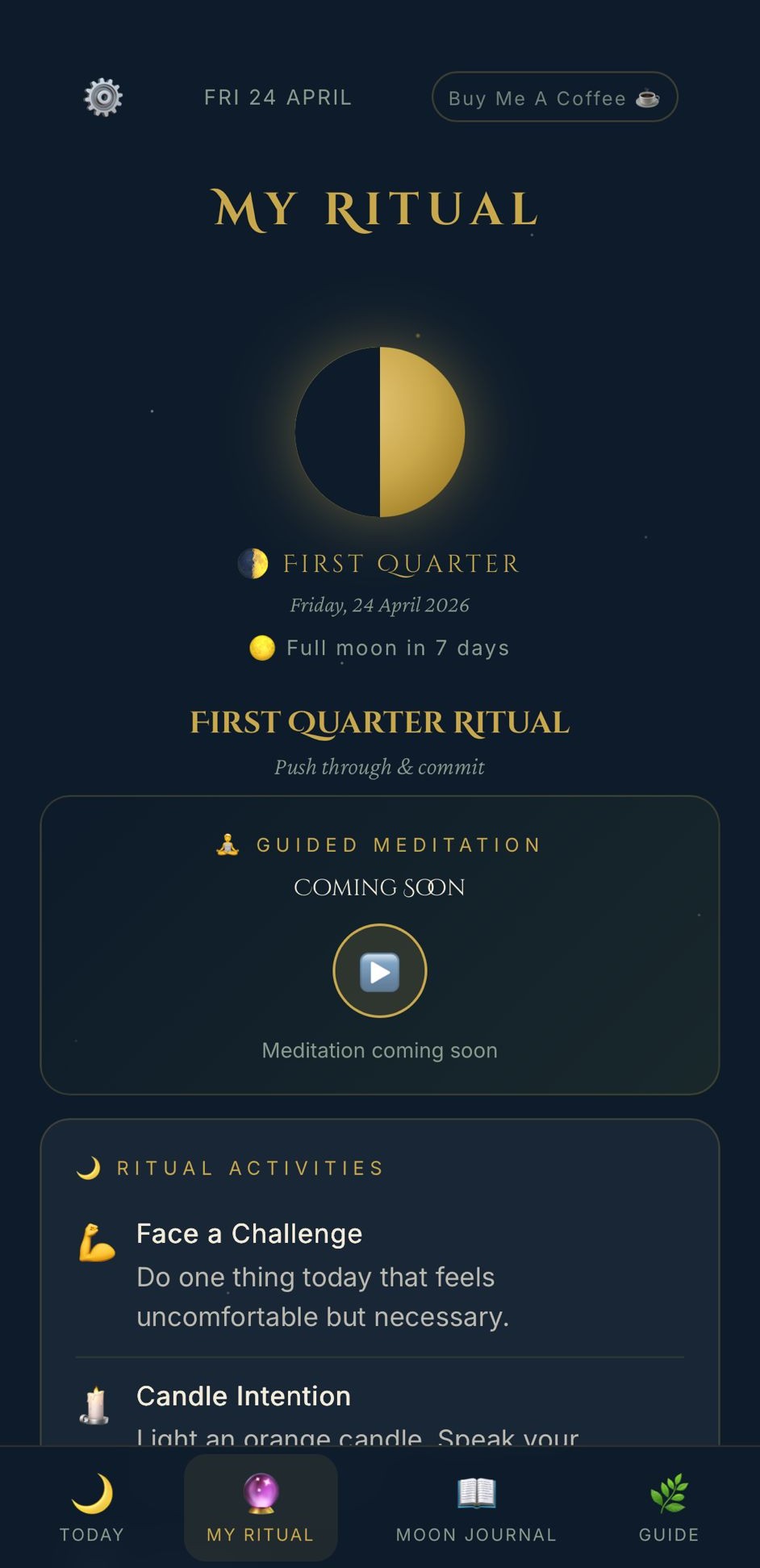 Luna ritual screen